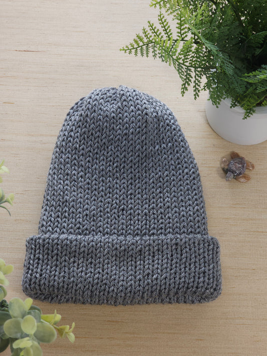 Grey Knitted Beanie