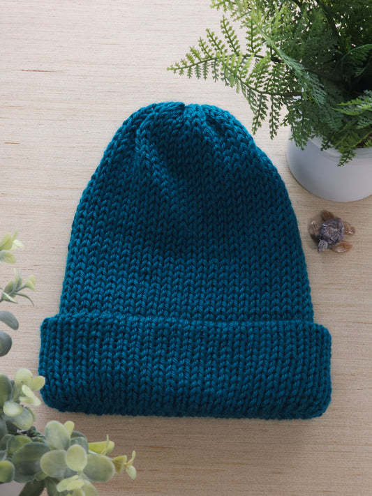 Sea Blue Knitted Beanie