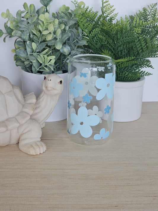 Blue Flowers Libbey Cup