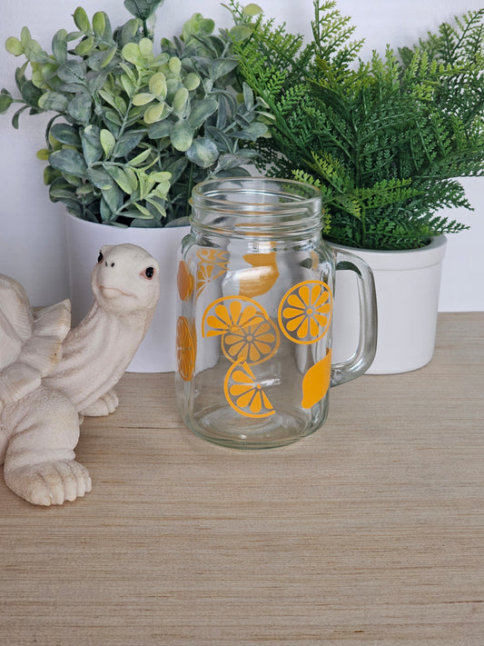 Lemon Mason Jar Mugs