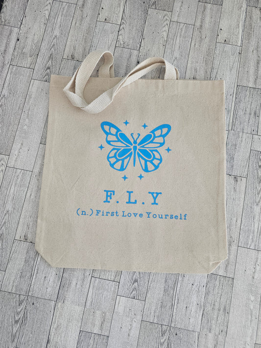 Holographic Butterfly Tote Bag