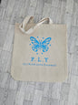 Holographic Butterfly Tote Bag